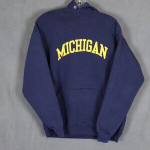 Vintage Michigan Wolverines Hoodie Mens XL (Fits M)80s Spellout H Wolf and Sons